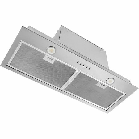 ALMO 24-inch 350 CFM Adjustable Depth Range Hood Insert with LED Lighting and Heat Sentry BBN2243SS